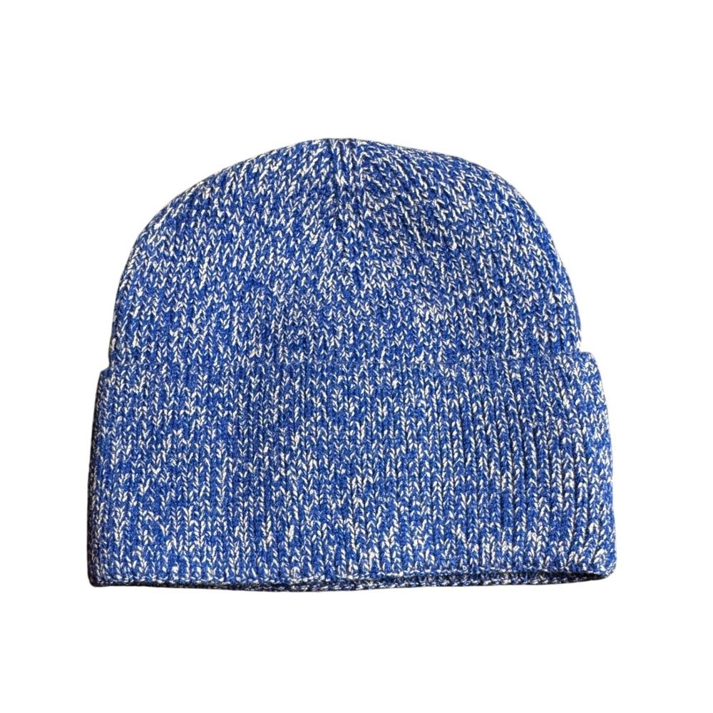 Aelfric Eden Blue White Marled Knit Beanie Hat with Cream Star Applique Skater - Picture 4 of 5